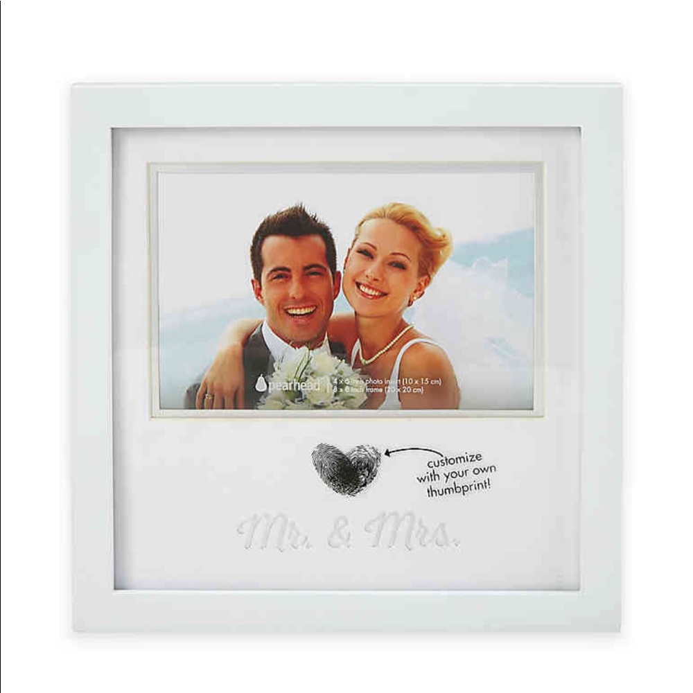 Wedding thumbprint frame